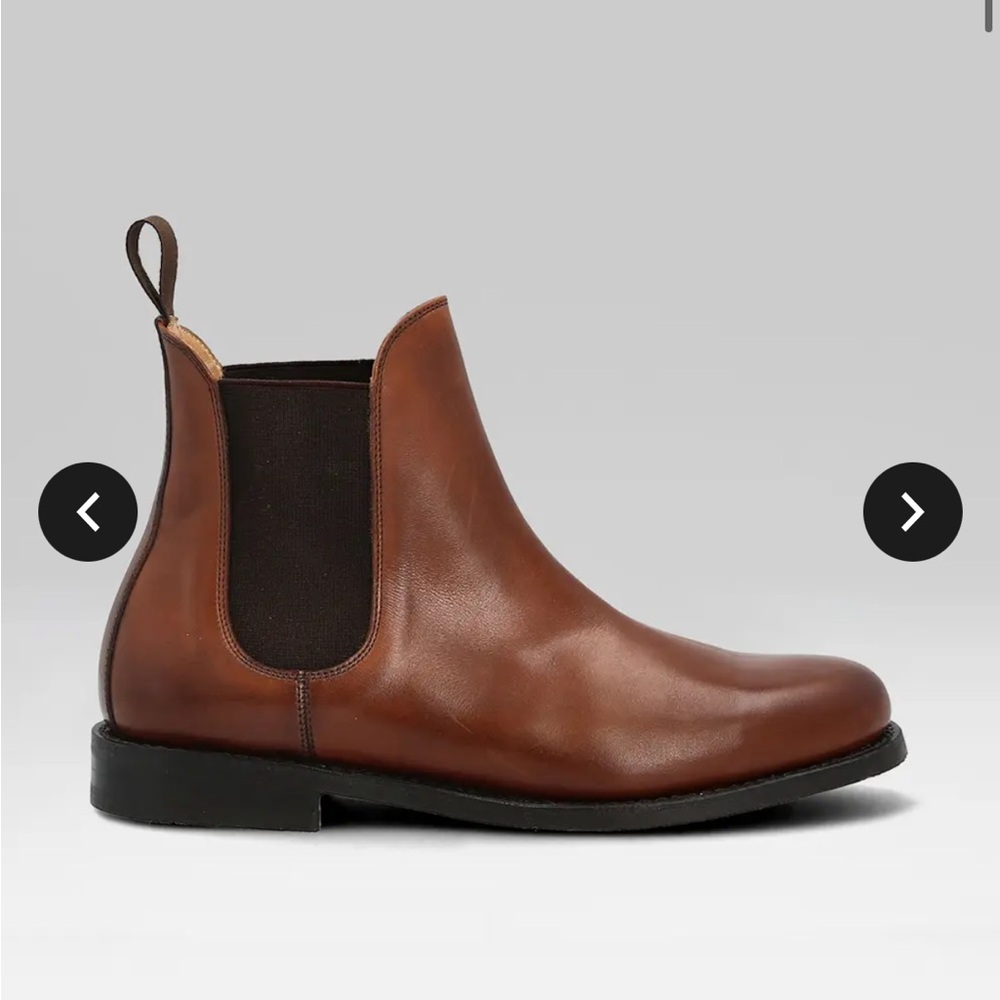 Bowen (Manfield) Brown Suede Chelsea Ankle Boots made in France